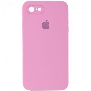 Чохол Silicone Square Full Camera Protective (AA) для Apple iPhone 7 / 8 / SE (2020) (Рожевий / Light pink)