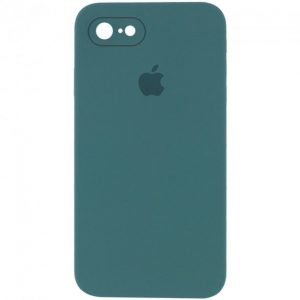 Чохол Silicone Square Full Camera Protective (AA) для Apple iPhone 7 / 8 / SE (2020) (Зелений / Pine green)