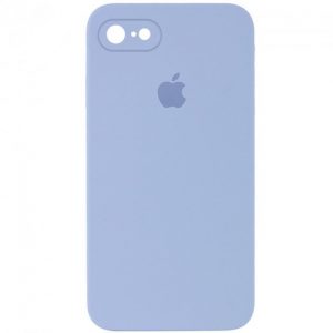 Чохол Silicone Square Full Camera Protective (AA) для Apple iPhone 7 / 8 / SE (2020) (Блакитний / Lilac blue)