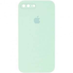 Чохол Silicone Square Full Camera Protective (AA) для Apple iPhone 7 plus / 8 plus (Бірюзовий / Light Turquoise)