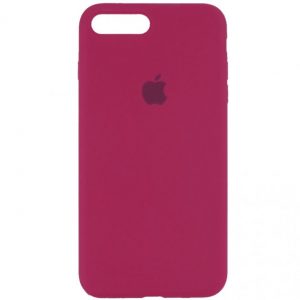 Чохол Silicone Square Full Camera Protective (AA) для Apple iPhone 7 plus / 8 plus (Червоний / Rose Red)