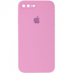 Чохол Silicone Square Full Camera Protective (AA) для Apple iPhone 7 plus / 8 plus (Рожевий / Light pink)