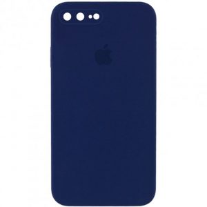 Чохол Silicone Square Full Camera Protective (AA) для Apple iPhone 7 plus / 8 plus (Темно-синій / Midnight blue)