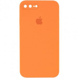 Чохол Silicone Square Full Camera Protective (AA) для Apple iPhone 7 plus / 8 plus (Помаранчевий / Papaya)