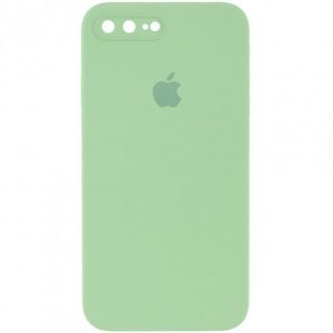Чохол Silicone Square Full Camera Protective (AA) для Apple iPhone 7 plus / 8 plus (М`ятний / Mint)