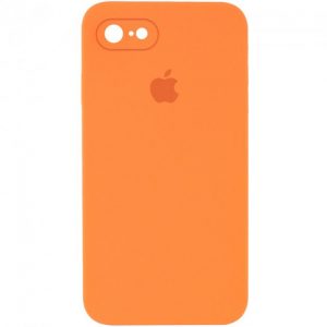 Чохол Silicone Square Full Camera Protective (AA) для Apple iPhone 7 / 8 / SE (2020) (Помаранчевий / Papaya)