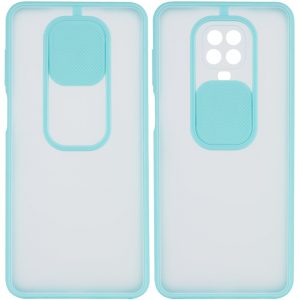 Чохол Camshield mate TPU зі шторкой на камеру для Xiaomi Redmi Note 9s / Note 9 Pro /Note 9 Pro Max (Бірюзовий)