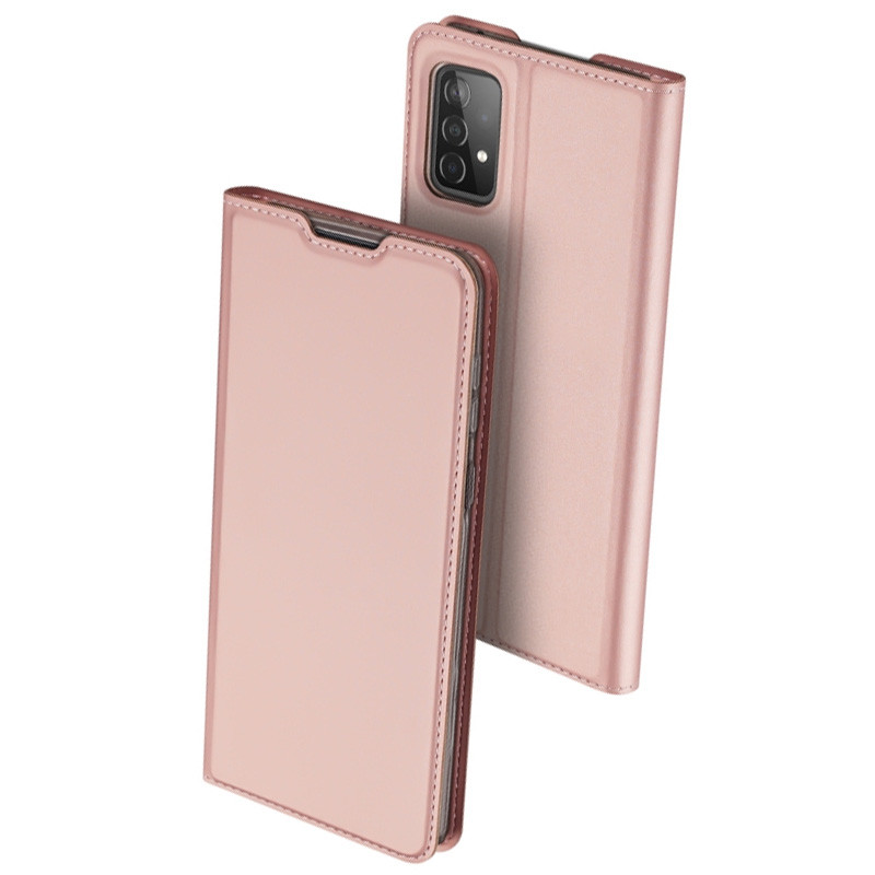 Чохол книжка Dux Ducis з карманом для візиток для Samsung Galaxy A72 4G / A72 5G (Рожево-золотий) - Зображення 2