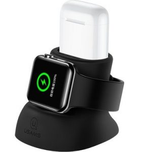 Тримач і док-станція Usams ZJ051 Dock Stand  (ZJ51ZJ01) для Apple Watch і Apple AirPods Чорний