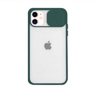 Чохол Camshield mate TPU зі шторкой для камери для iPhone 12 Mini Темно зелений