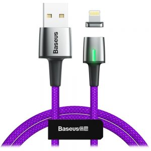 Кабель Baseus Zinc Magnetic USB Lightning 1.5A 2m Фіолетовий