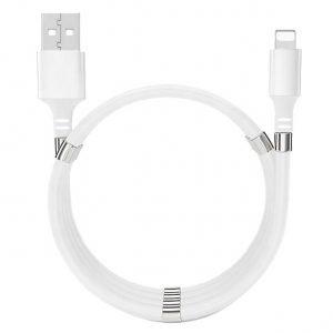 Кабель USB Florence FL-2202-WL MagNet Lightning 1 м 3 A Білий
