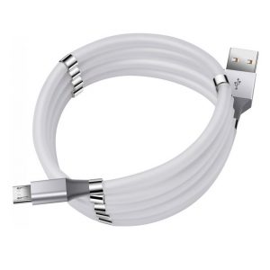 Кабель USB Florence FL-2202-WM MagNet microUSB 1 м 3 A Білий