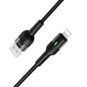 Кабель USB Borofone BU17 Lightning 1,2m 2.4A Чорний