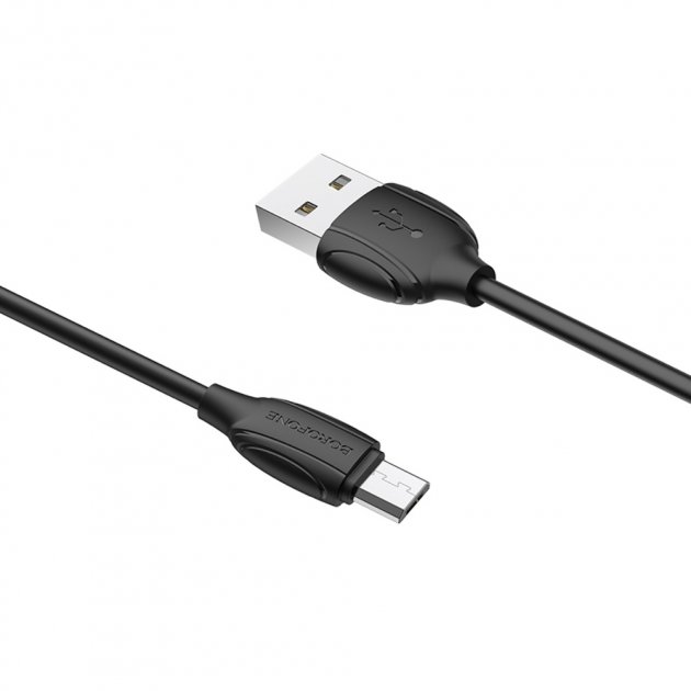 Кабель USB Borofone BX19 Micro 1m Чорний - Зображення 2