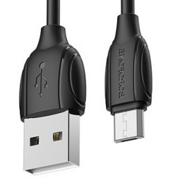 Кабель USB Borofone BX19 Micro 1m Чорний - Зображення 4