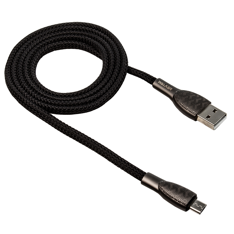 Кабель USB WALKER C910 micro Чорний - Зображення 3