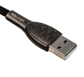Кабель USB WALKER C910 micro Чорний - Зображення 4