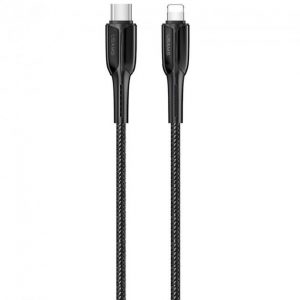 Кабель USB Usams US-SJ401 Zinc Alloy U42 Тип-C - Lightning Чорний 1,2 м