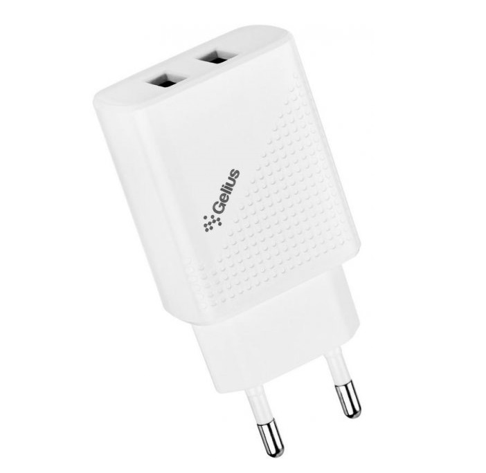 Мережевий зарядний пристрій Gelius Pro Vogue GP-HC011 2USB 2.4A Білий - Зображення 3