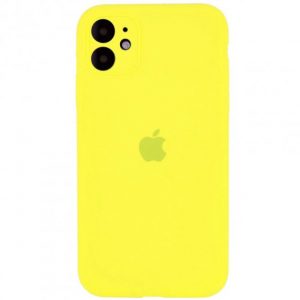 Чохол Silicone Square Full Camera Protective (AA) для Apple iPhone 11 Pro (Жовтий / Bright Yellow)