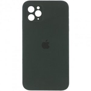 Чохол Silicone Square Full Camera Protective (AA) для Apple iPhone 11 Pro (Зелений / Dark Green)