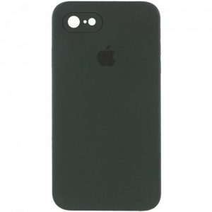 Чохол Silicone Square Full Camera Protective (AA) для Apple iPhone 7 / 8 / SE (2020) (Зелений / Dark Olive)