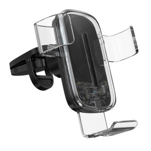 Автомобільний тримач з бездротовою зарядкою Baseus Explore Gravity Car Mount (15W) Прозорий