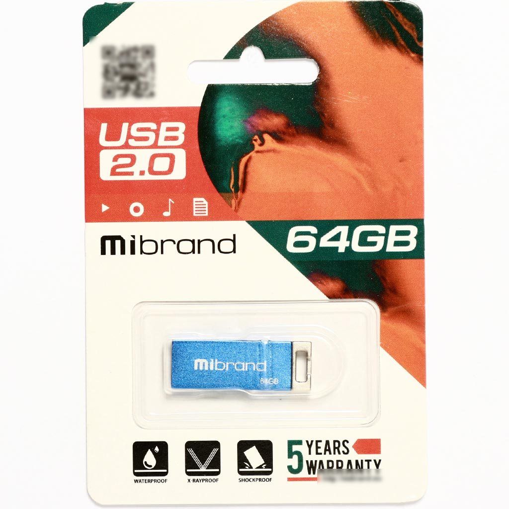 Флеш-пам'ять Mibrand Chameleon 64Gb USB 2.0 Блакитний - Зображення 2