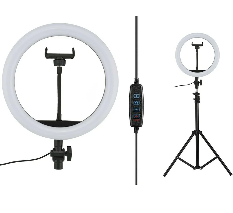 Лампа кільцева LED 30 см с 2-ма Тримачами для смартфона - Зображення 2