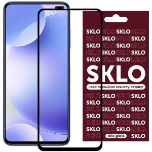 Захисне скло SKLO 3D (full glue) для Xiaomi Redmi K30 / Poco X3 NFC / Poco X3 / Mi 10T / Mi 10T Pro (Чорний)