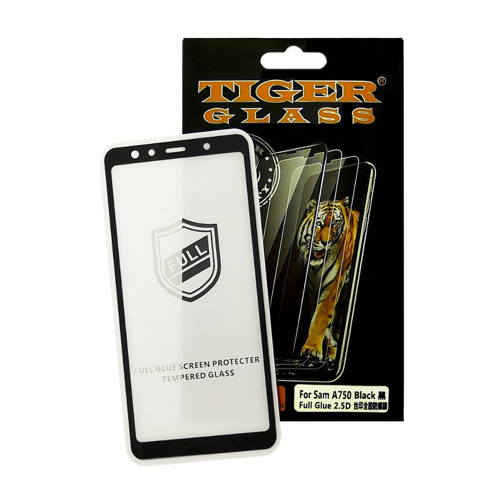 Захисне скло TigerGlass для SAMSUNG A750 / A7 (2018) Full Glue (0.3 мм, 2.5D, чорний) - Зображення 2