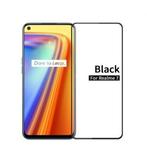 Захисне скло для Realme 7/6/V5/Q2 Full Glue (0.3 мм, 2.5D, чорний)