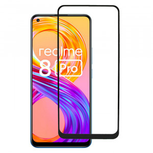 Захисне скло для Realme 8/8 Pro Full Glue (0.3 мм, 2.5D, чорний)