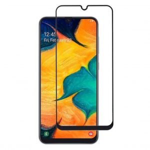 Захисне скло для Samsung A20/A30/A30S/A50 (0.3 мм, 4D ARC чорний) Люкс