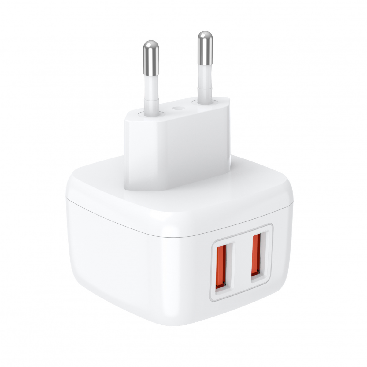 Мережевий зарядний пристрiй Jellico C2 2USB 2.4A + Lightning кабель Білий - Зображення 2