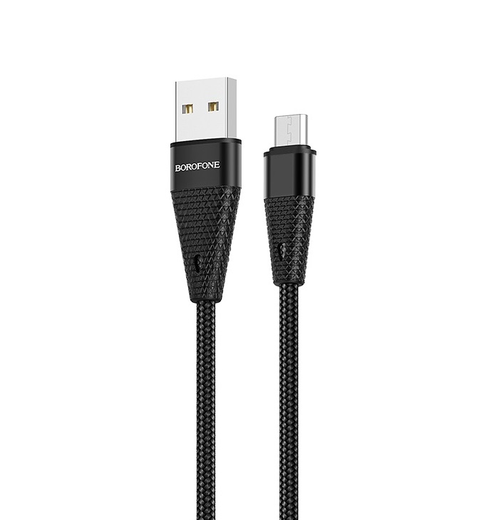 Кабель USB Borofone BU11 Micro 1,2m Чорний - Зображення 4