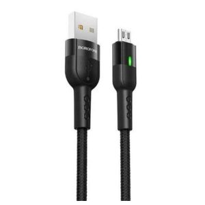 Кабель USB Borofone BU17 Micro 1,2m 2.4A Чорний