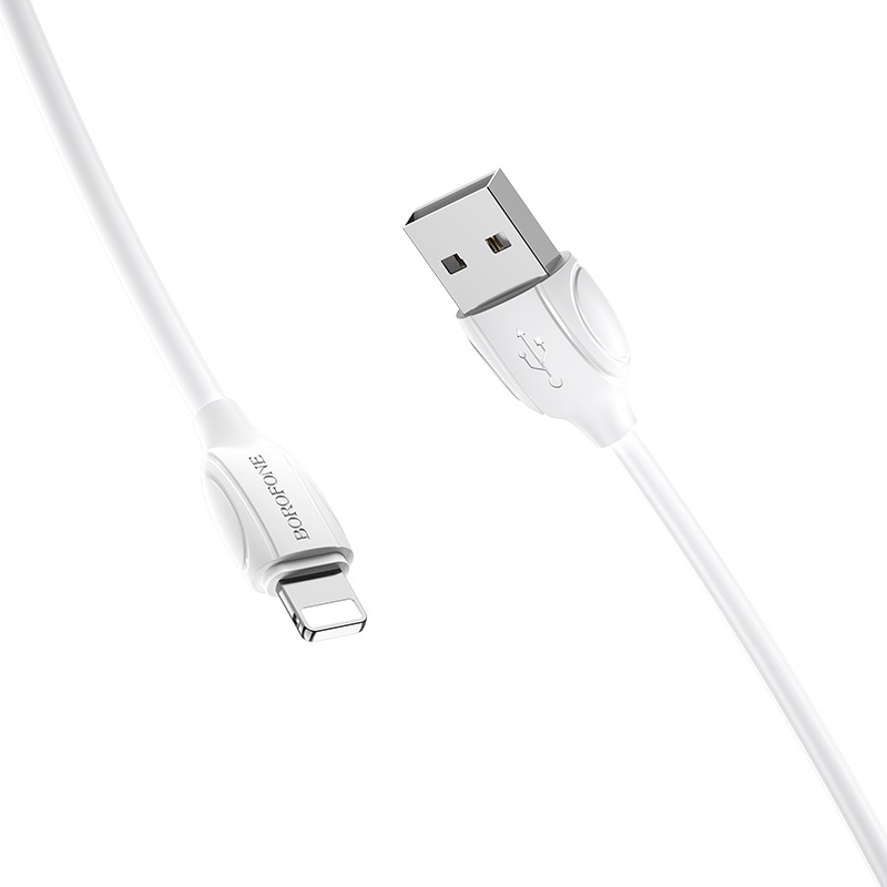 Кабель USB Borofone BX19 Lightning 1m Білий