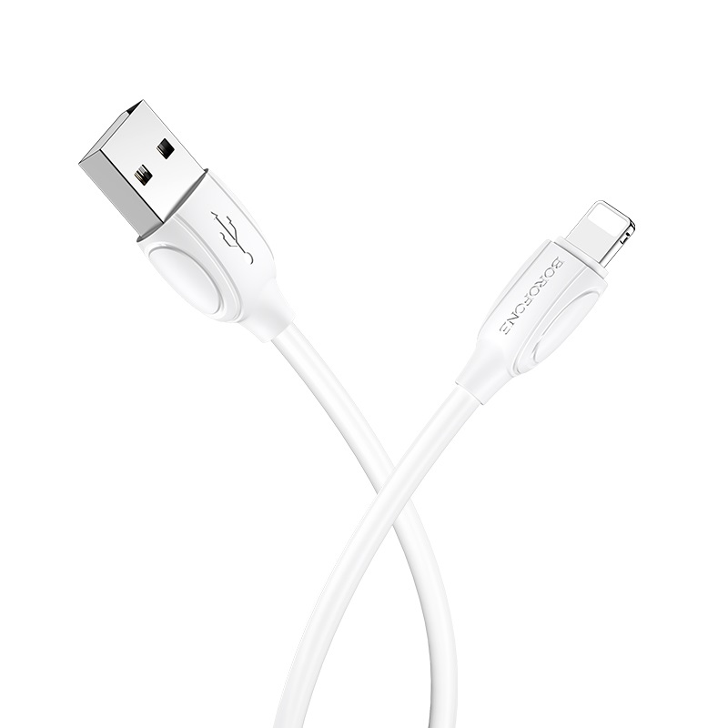 Кабель USB Borofone BX19 Lightning 1m Білий - Зображення 2