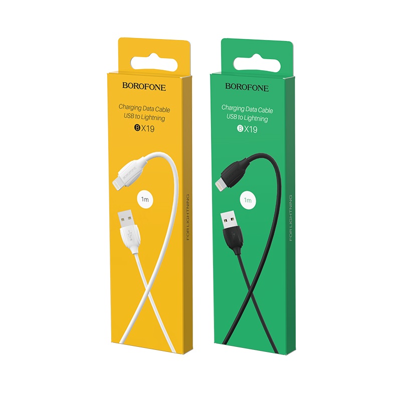 Кабель USB Borofone BX19 Lightning 1m Білий - Зображення 3
