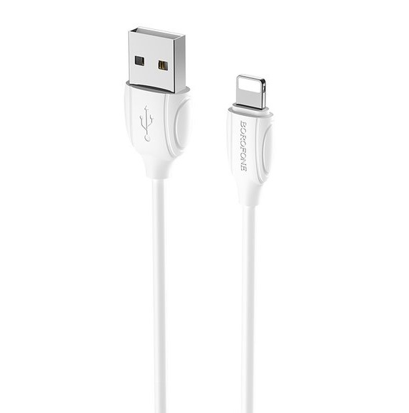 Кабель USB Borofone BX19 Lightning 1m Білий - Зображення 4