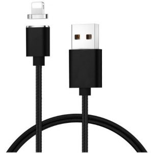 Кабель USB магнітний Clip-On Lightning 1m Чорний