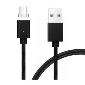 Кабель USB магнітний Clip-On Type-C 1m Чорний