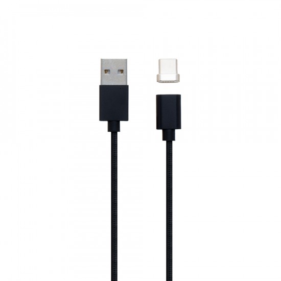 Кабель USB магнітний Clip-On Type-C 1m Чорний - Зображення 2