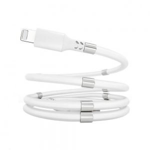 Кабель USB магнітний Supercalla Lightning 1m Білий