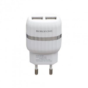 Мережевий зарядний пристрій Borofone BA24A 2 USB 2.4A Білий