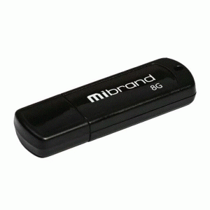 Флеш-пам'ять Mibrand Grizzly 8Gb USB 2.0 Чорний