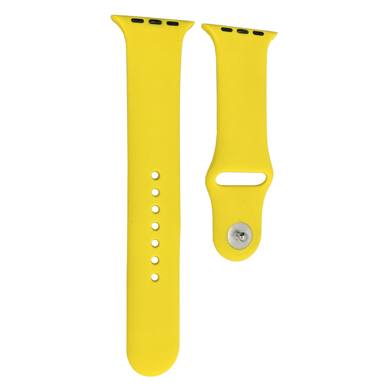 Ремінець силіконовий для Apple watch 38mm / 40mm (Жовтий / Light Yellow)