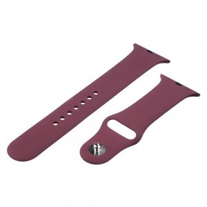 Ремінець силіконовий для Apple watch 42mm / 44mm (Бордовий / Plum)